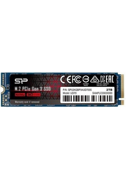 2TB 3400MB-3000MB/S Sp-M.2 SSD UD70 M.2 Pcle SSD SP02KGBP34UD7005