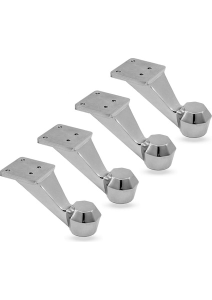 Mobilya Kanepe Koltuk Sehpa Ünite Ayağı 7 cm Krom Metal Baza Ayak (4 Adet)
