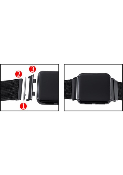 AL2719 Oppo Watch 46 mm Metal Kordon Kayış Adaptörü - Siyah fiyatları
