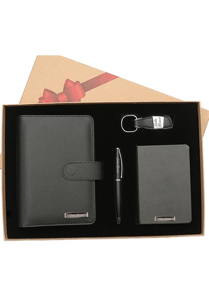 İsme Özel Organizerli Tarihsiz Ajanda + Kalem + Anahtarlık + Not Defteri Seti