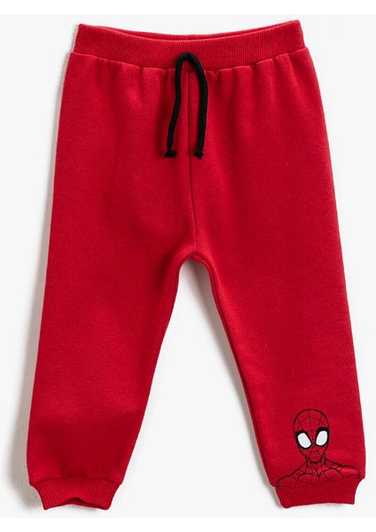 Erkek Bebek Spider Man Baskılı Belden Bağlamalı Jogger Eşofman Altı Lisanslı