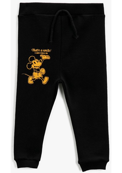 Erkek Bebek Mickey Mouse Baskılı Jogger Eşofman Altı Lisanslı