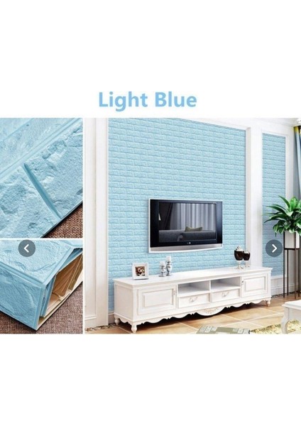 Açık Mavi 70X38 cm 0,26 M2 Çocuk Odası Duvar Kağıdı Paneli NW05