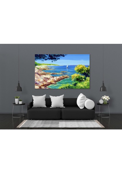 Doğa Manzarası Yağlı Boya Görünümlü Kanvas Tablo modelleri