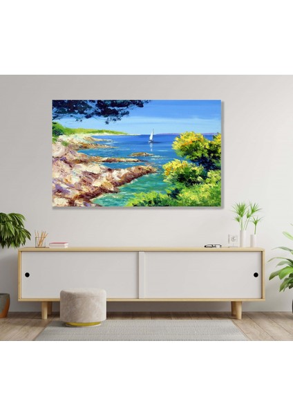 Doğa Manzarası Yağlı Boya Görünümlü Kanvas Tablo