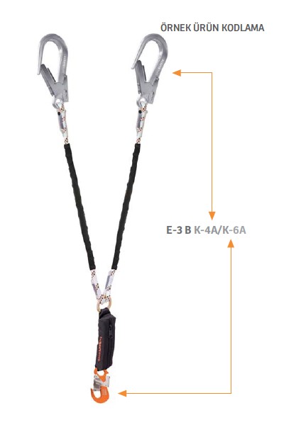 Çift Kol Şok Emicili Braided Lanyard E-3 B Serisi