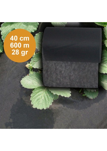 40CMX600M Si̇yah Teksti̇l Mulch Si̇yah Agri̇l 28 gr Tarimsal Ot Örtüsü Isi Don Perdesi̇