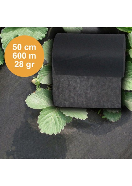 50CMX600M Si̇yah Teksti̇l Mulch Si̇yah Agri̇l 28 gr Tarimsal Ot Örtüsü Isi Don Perdesi̇