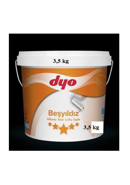 Beşyıldız Astar Silikonlu Iç-Dış 3,5 kg