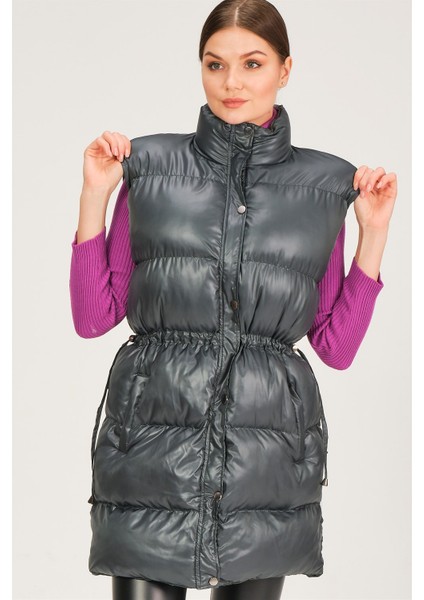 Z6732 Dewberry Hk Style Kadın Yelek-Yeşil indirimleri