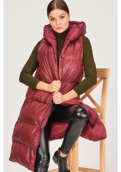 Z6734 Dewberry Xexese Kadın Yelek-Bordo modelleri