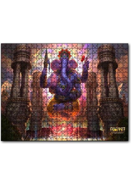 Cakapuzzle Hindu Mitolojisindeki Tanrısı Mor 255 Parça Puzzle Yapboz Mdf (Ahşap)