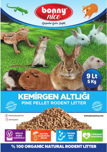 Doğal Çam Pelet Tavşan Kafes Altlığı 5 kg 9 Lt