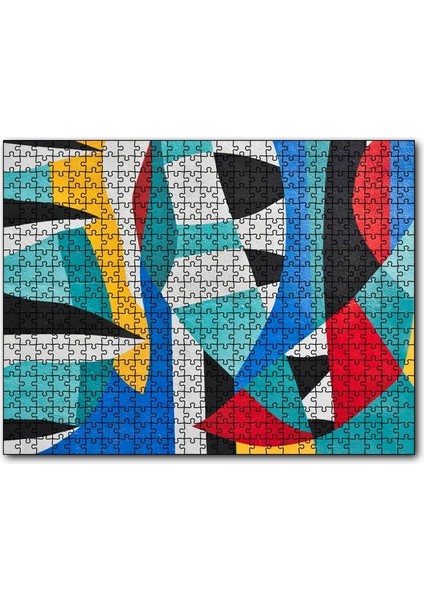 Cakapuzzle Duvar Boyama Renkler Kavisler ve Şeritler 120 Parça Puzzle Yapboz Mdf (Ahşap)