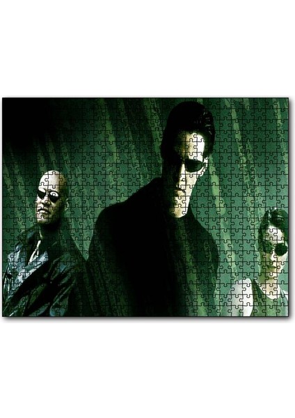 Cakapuzzle The Matrix Neo Trinity ve Morpheus Full Renkli 500 Parça Puzzle Yapboz Mdf (Ahşap)