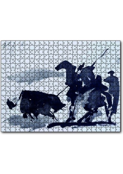 Cakapuzzle Bullfight Scene, 1960 By Pablo Picasso 120 Parça Puzzle Yapboz Mdf (Ahşap)