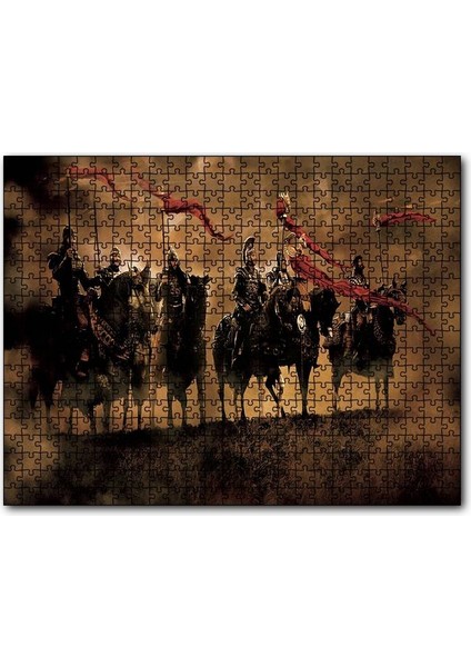Cakapuzzle King Arthur Atlılar 1000 Parça Puzzle Yapboz Mdf(Ahşap)