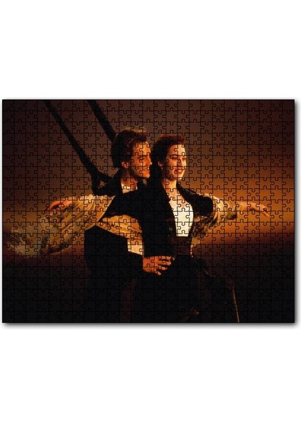 Cakapuzzle Titanic Rose ve Jack Uçuyor 120 Parça Puzzle Yapboz Mdf (Ahşap)