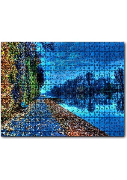 Cakapuzzle Doğa Sonbahar Göl Kıyısı 120 Parça Puzzle Yapboz Mdf (Ahşap)
