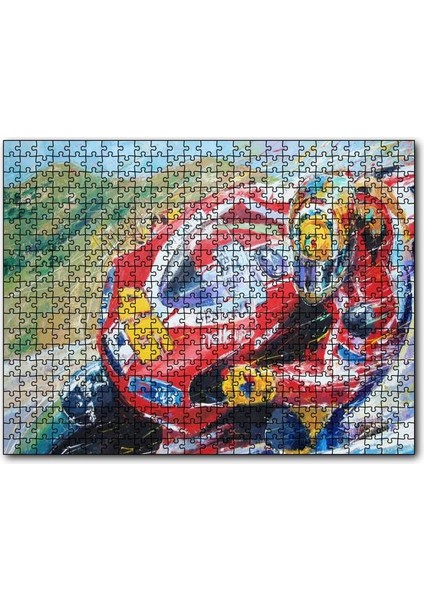 Cakapuzzle 46 Numara Kırmızmotosiklet Hız Görseli 500 Parça Puzzle Yapboz Mdf (Ahşap)