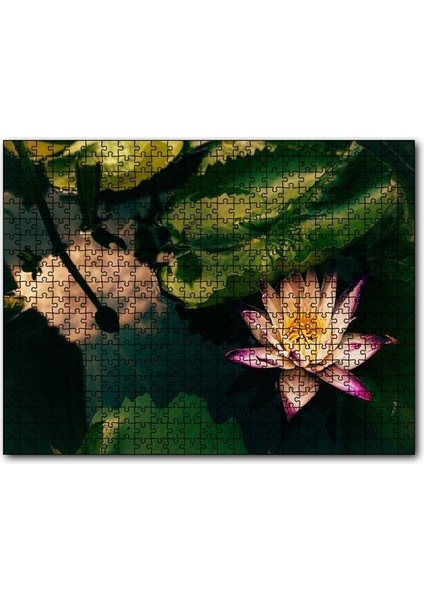 Cakapuzzle Yıldız Lotus Çiçeği Görseli 120 Parça Puzzle Yapboz Mdf (Ahşap)