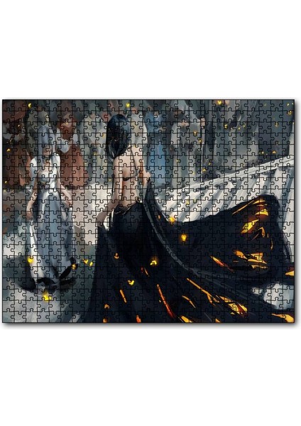 Cakapuzzle Fantastik Sanat Siyah Giyimli Kraliçe ve Halk Görseli 1000 Parça Puzzle Yapboz Mdf(Ahşap)