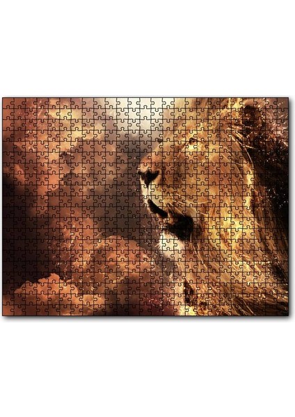 Caka Tablo Cakapuzzle Erkek Aslan Yelesi ve Aynı Renk Bulutlar 120 Parça Puzzle Yapboz Mdf (Ahşap)