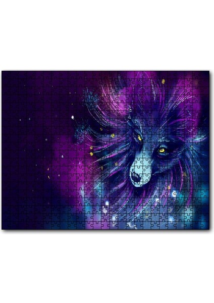 Cakapuzzle Mor Tilki Işıltılar 1000 Parça Puzzle Yapboz Mdf(Ahşap)