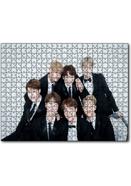 Cakapuzzle Bts Koreli Gençler Gülümseyen Yüzleri 120 Parça Puzzle Yapboz Mdf (Ahşap)