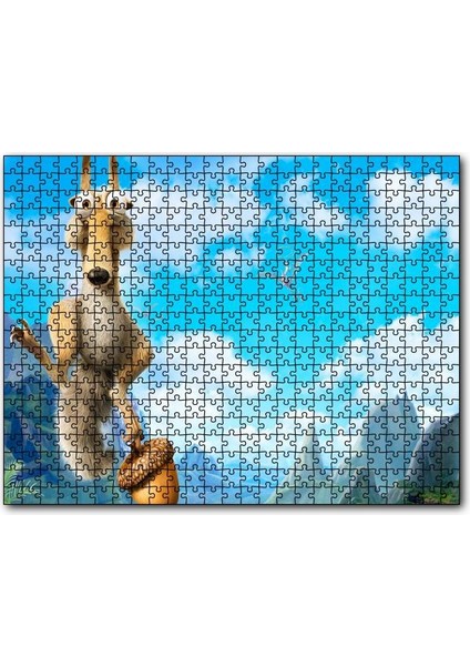Cakapuzzle Buz Devri Sincap Scrat ve Fındık Görseli 255 Parça Puzzle Yapboz Mdf (Ahşap)