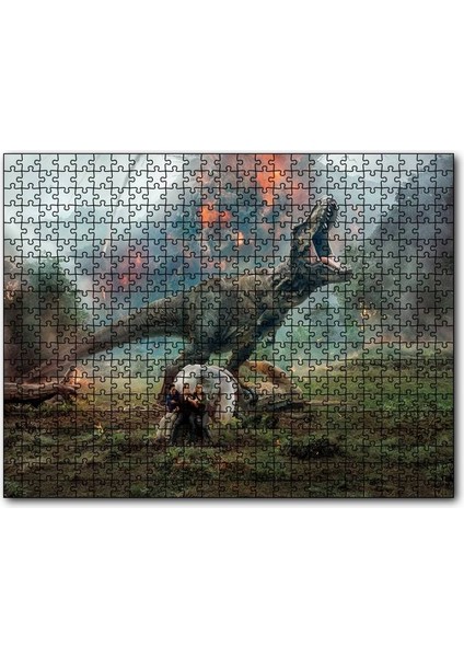 Cakapuzzle Jurassic World Kayıp Krallık T-Rex ve Yanardağ 255 Parça Puzzle Yapboz Mdf (Ahşap)