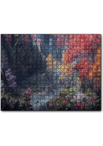 Cakapuzzle Dijital Sanat Manzara Orman Dere Görseli 255 Parça Puzzle Yapboz Mdf (Ahşap)
