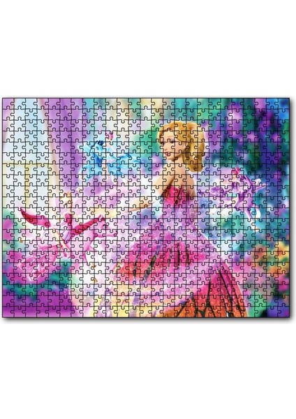 Cakapuzzle Sevimli Barbi Bebekler ve Pegassus Görseli 120 Parça Puzzle Yapboz Mdf (Ahşap)