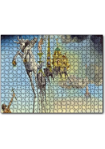 Cakapuzzle Salvador Dali ve Gerçeküstü Fil Imgeleri Görseli 255 Parça Puzzle Yapboz Mdf (Ahşap)