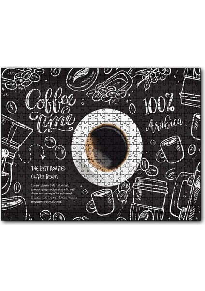 Cakapuzzle Kahve Köşesi Görseli 255 Parça Puzzle Yapboz Mdf (Ahşap)