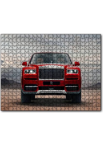 Cakapuzzle Rollsroyce Cullinan Kırmızı Cephe Görseli 120 Parça Puzzle Yapboz Mdf (Ahşap)