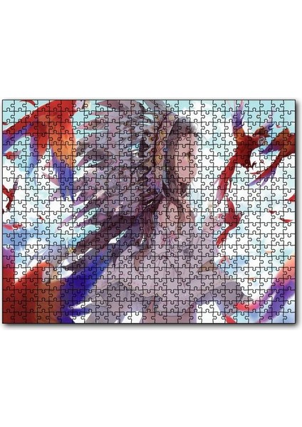 Cakapuzzle Anime Kız ve Papağanlar Görseli 255 Parça Puzzle Yapboz Mdf (Ahşap)