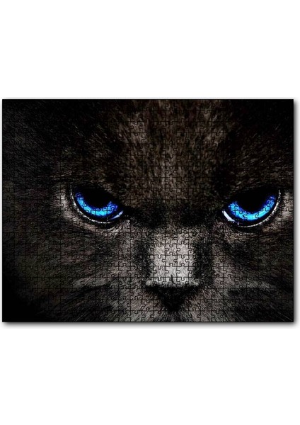 Cakapuzzle Karakedinin Mavi Gözleri 120 Parça Puzzle Yapboz Mdf (Ahşap)