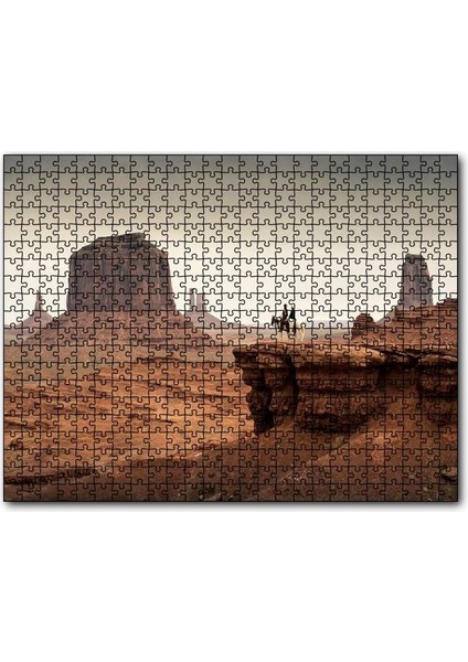Cakapuzzle Anıt Vadisi Kızılderili Atlılar Görseli 120 Parça Puzzle Yapboz Mdf (Ahşap)