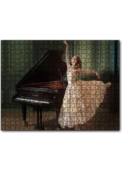 Cakapuzzle Piyano ve Balerin 500 Parça Puzzle Yapboz Mdf (Ahşap)