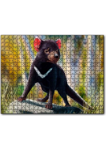 Cakapuzzle Tazmanya Canavarı Dijital Çizim 1000 Parça Puzzle Yapboz Mdf(Ahşap)