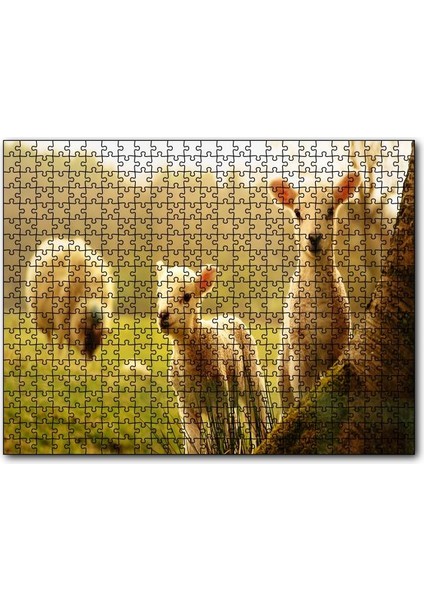 Cakapuzzle Koyun Kuzular Görseli 120 Parça Puzzle Yapboz Mdf (Ahşap)