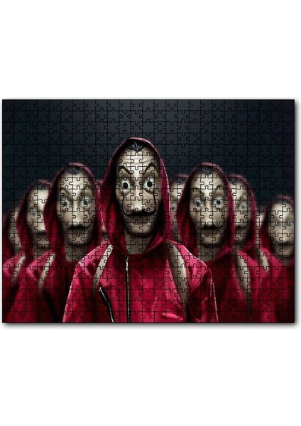 Cakapuzzle La Casa De Papel Tüm Karakterler Dali Maskeli 1000 Parça Puzzle Yapboz Mdf(Ahşap)