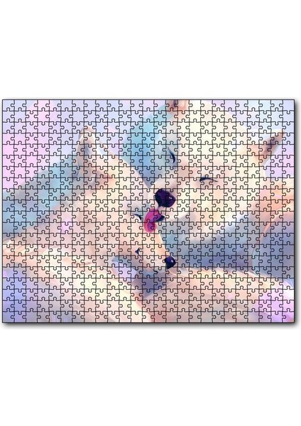 Cakapuzzle Birbirini Temizleyen Beyaz Kurtlar Çizim 1000 Parça Puzzle Yapboz Mdf(Ahşap)