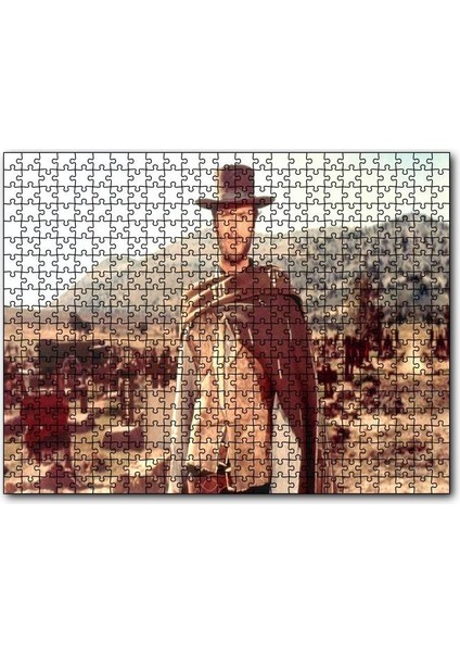 Caka Tablo Cakapuzzle Iyi Kötü Çirkin Clint Eastwood 500 Parça Puzzle Yapboz Mdf (Ahşap)