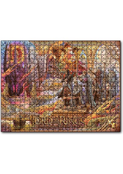 Cakapuzzle Yüzüklerin Efendisi Dijital Film Afişi Görseli 255 Parça Puzzle Yapboz Mdf (Ahşap)