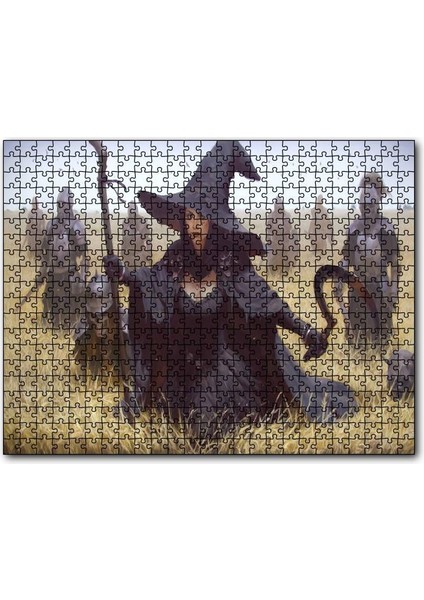 Cakapuzzle Başaklar Arasında Cadı ve Ölü Şövalyeler 255 Parça Puzzle Yapboz Mdf (Ahşap)