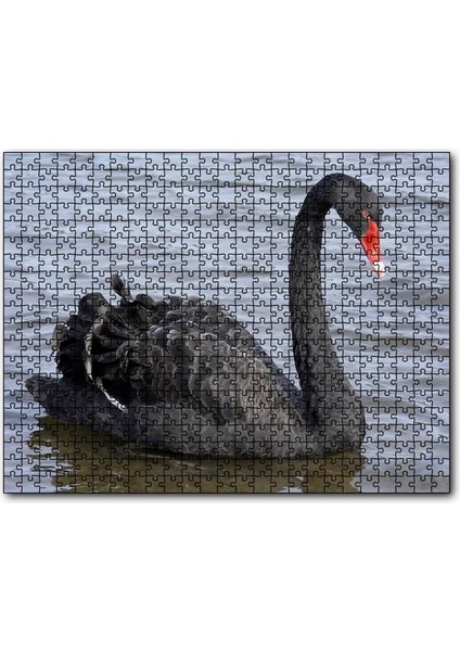 Cakapuzzle Göldeki Ihtişamlı Siyah Kuğu 255 Parça Puzzle Yapboz Mdf (Ahşap)