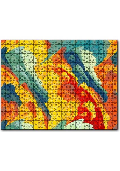 Cakapuzzle Renkli Fırça Darbeleri Kompozisyon 1000 Parça Puzzle Yapboz Mdf(Ahşap)