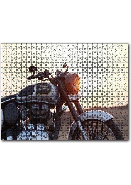 Cakapuzzle Royal Enfield Siyah Gri Motorsiklet 1000 Parça Puzzle Yapboz Mdf(Ahşap)